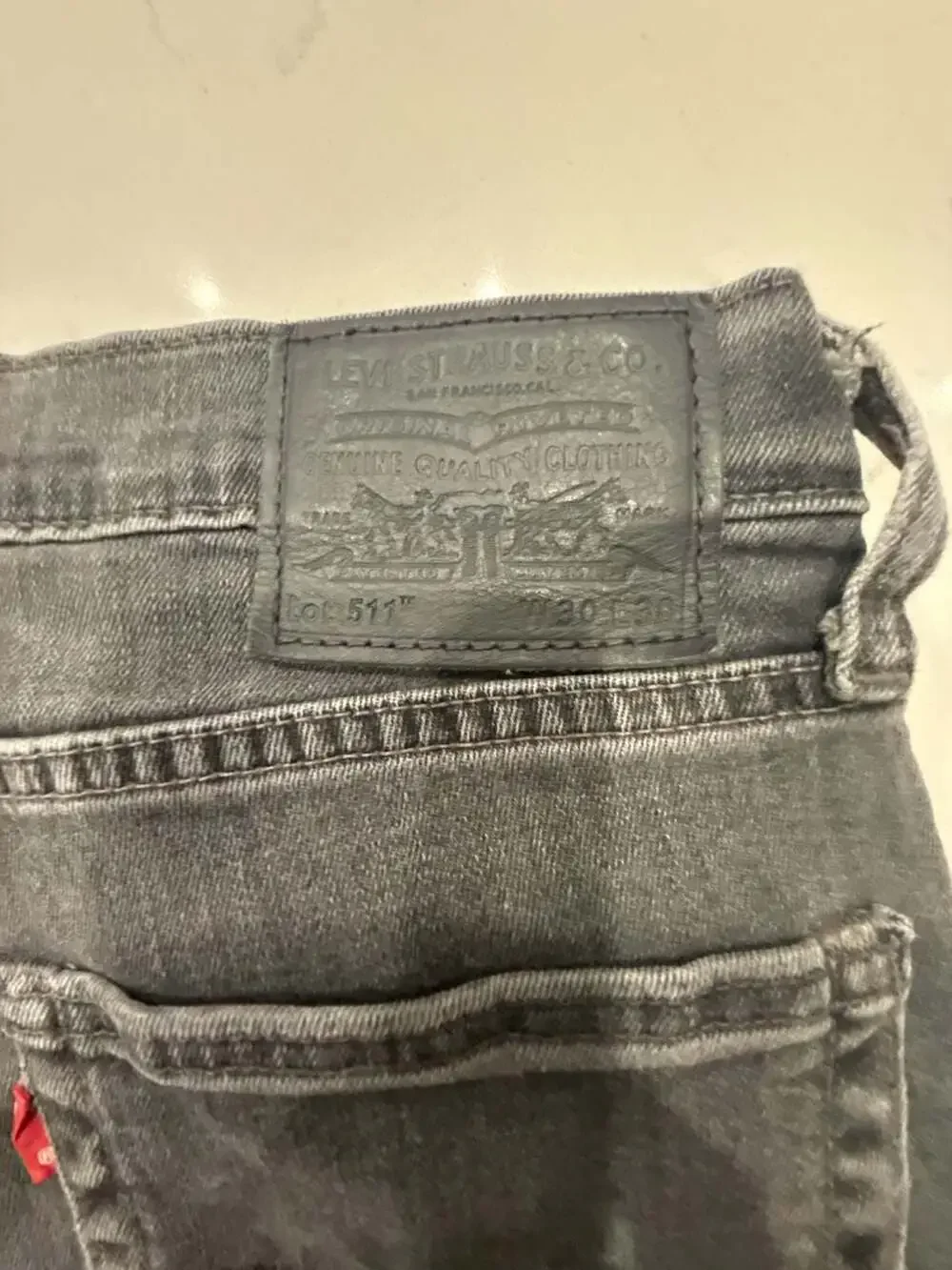Levi's Premium 511 Slim Fit Jeans Grey Men's Size 30x30